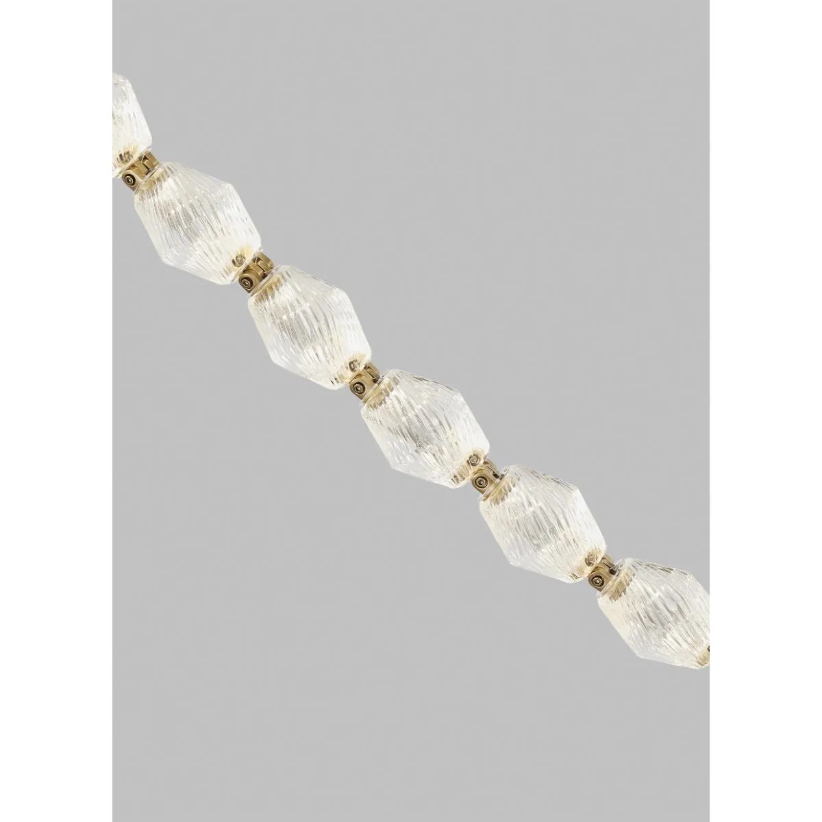 Collier 108 LED Chandelier with Remote Canopy 3000K 120V Natural Brass Finish
