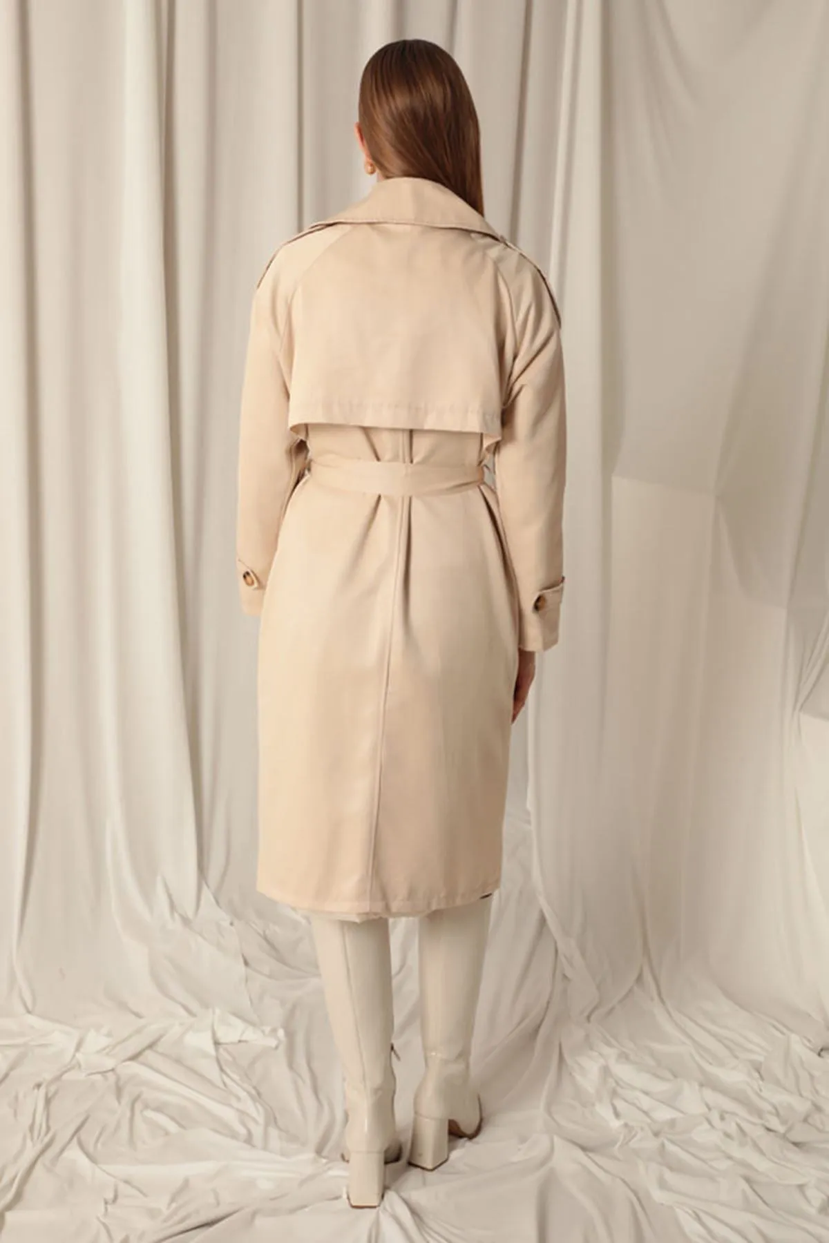 KKT Torino Fabric Waterproof Lined Women's Beige Trench Coat - Mörfelden-Walldorf